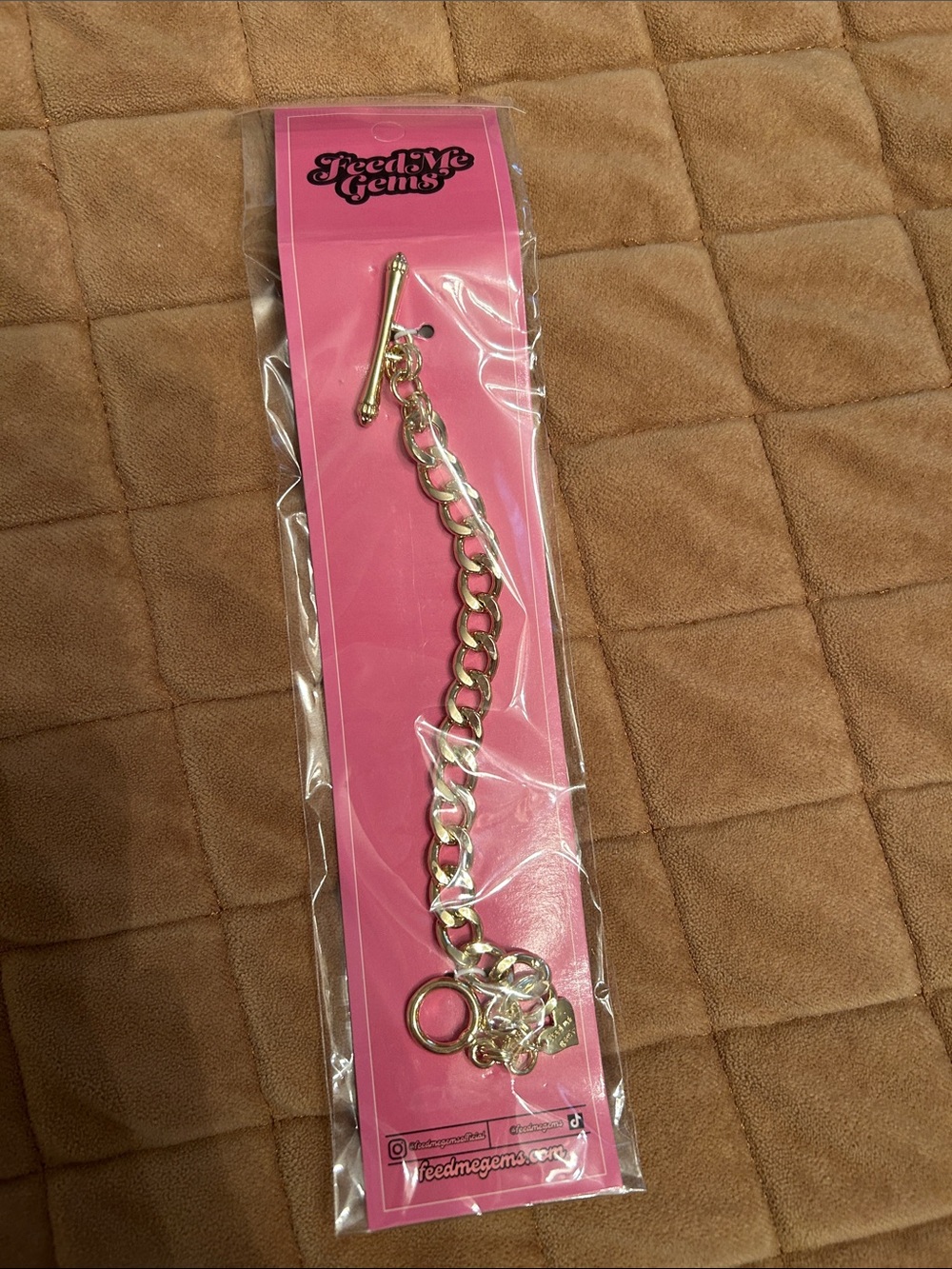 Feed me gems charm chain